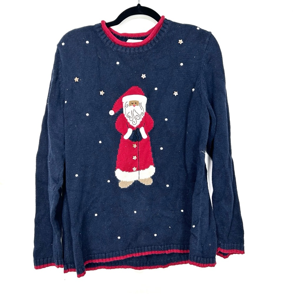 UGLY CHRISTMAS SWEATER blue crewneck X28